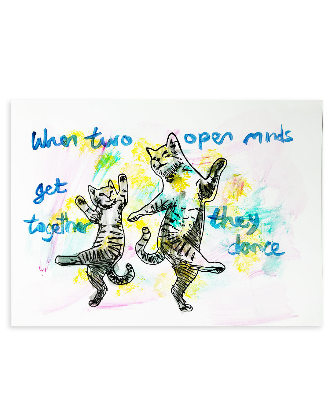 Note Painting. 'Cats dance'