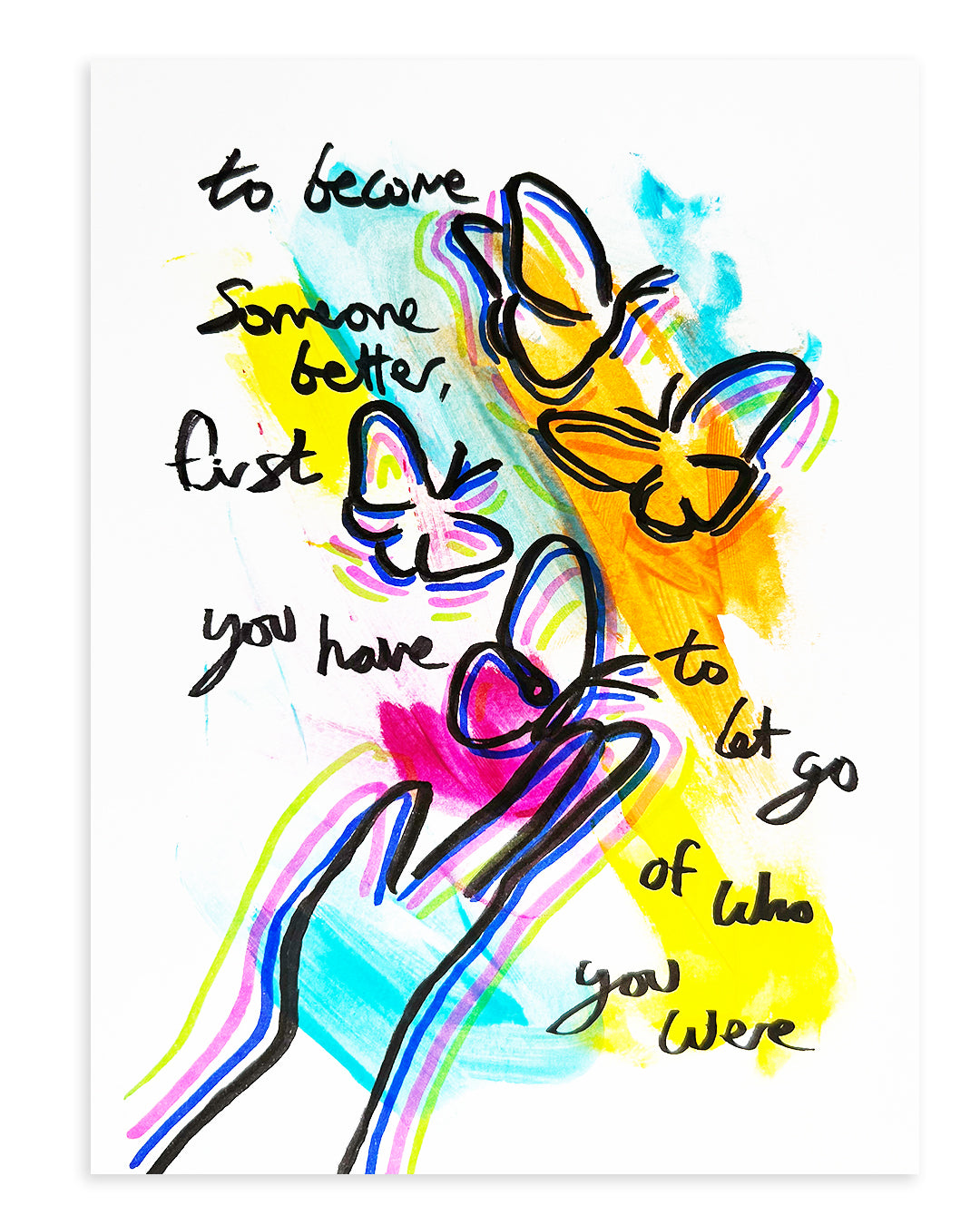 Note Painting. 'Let go'