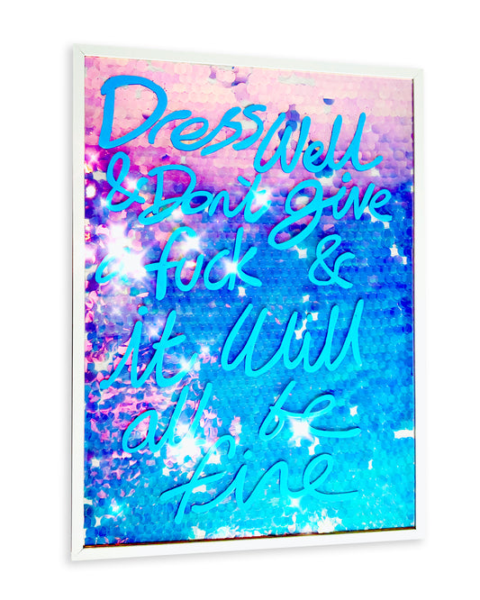 Dress well. Blue over Mermaid sequins. BUENOS AIRES ONLY!