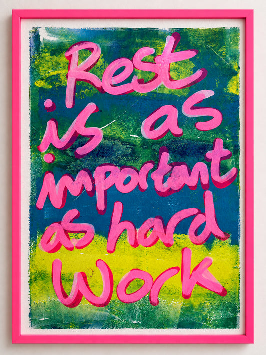 Rest is as important as hard work