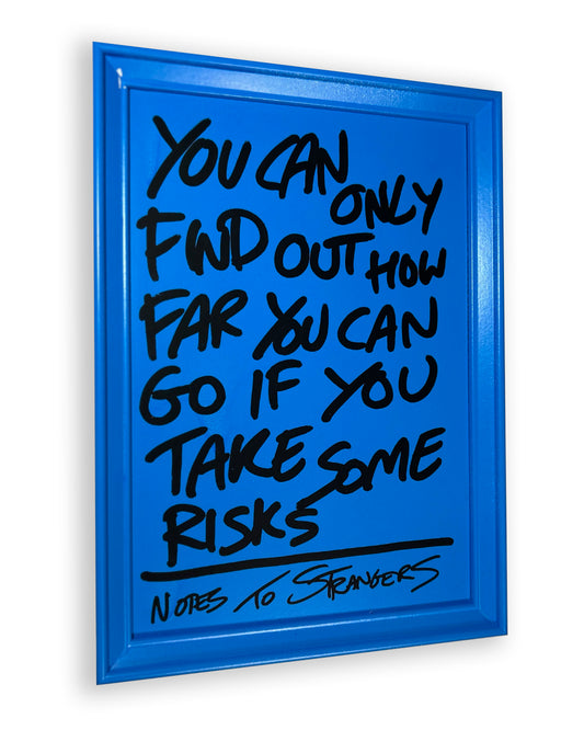 Take some risks. Hand painted frame.
