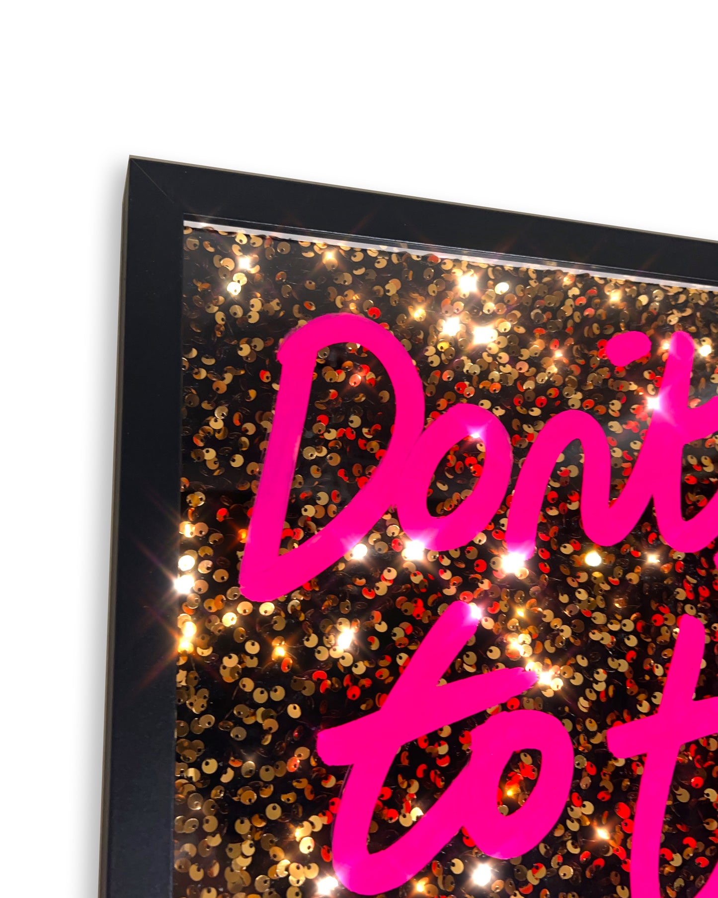 Often and with meaning. pink ink over rich gold. Large